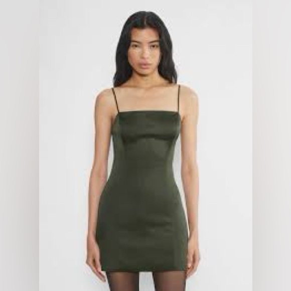 Aritzia Dresses & Skirts - Aritzia Sunday Best Shimmer Satin Dress NWT , sz : 00